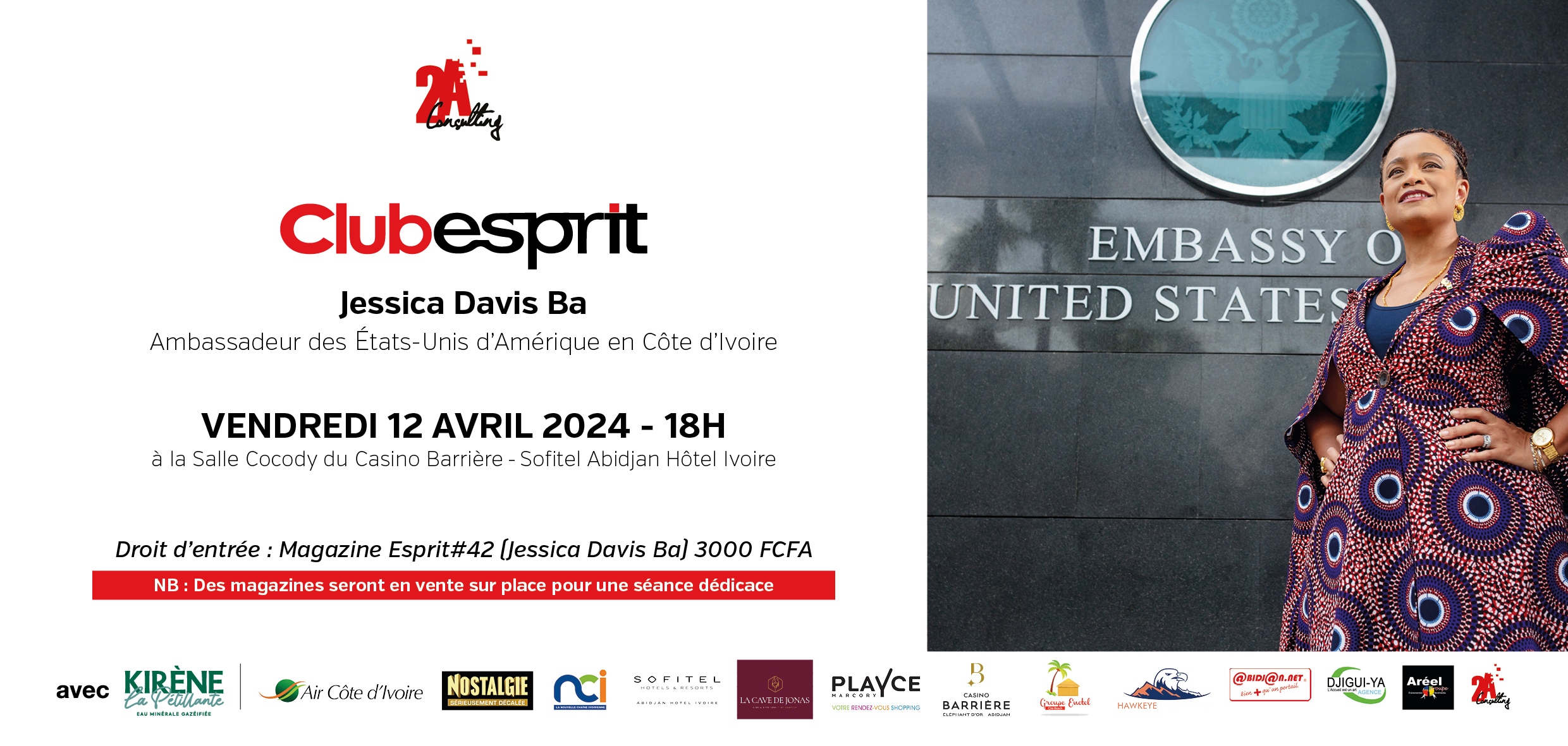 Club Esprit 42 : SEM Jessica Davis Ba invitée du Club Esprit ce vendredi 12 avril 2024